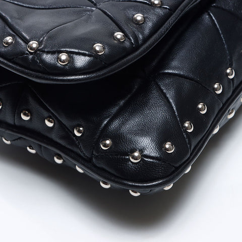 Miu Miu Matelasse Nappa Crystal Shoulder Bag black WS14649
