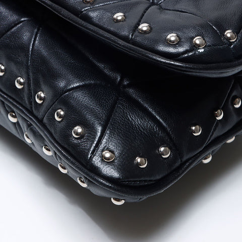 Miu Miu Matelasse Nappa Crystal Shoulder Bag black WS14649