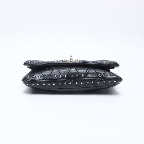 Miu Miu Matelasse Nappa Crystal Sac à bandoulière noir WS14649