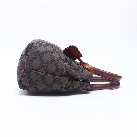 CELINE Macadam Pattern Handbag Brown WS14653