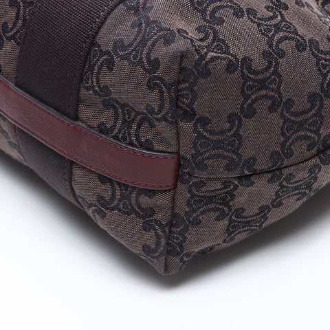 CELINE Macadam Pattern Handbag Brown WS14653