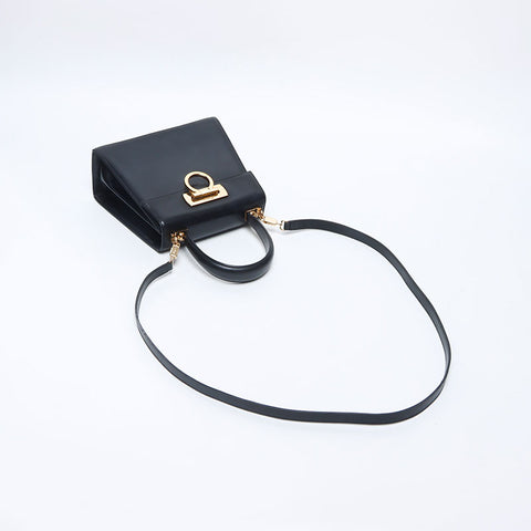 Salvatore Ferragamo 2WAY Gancini Handbag black WS14655