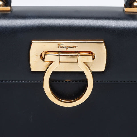 Salvatore Ferragamo 2WAY Gancini Handbag black WS14655