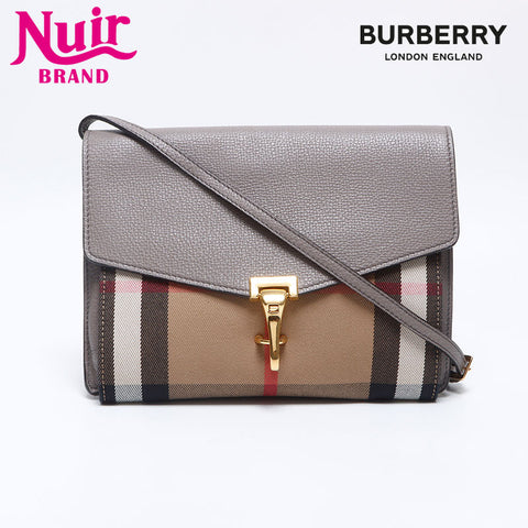 バーバリー BURBERRY MACKEN ハウスチェック ショルダーバッグ グレー WS14656