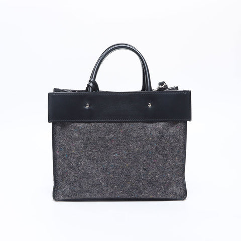 BALENCIAGA Paper Wool Handbag black WS14658