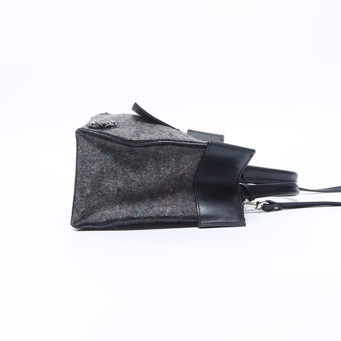 BALENCIAGA Paper Wool Handbag black WS14658