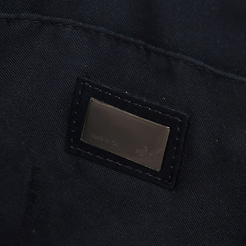 FENDI Zucchino Canvas Shoulder Bag black WS14660