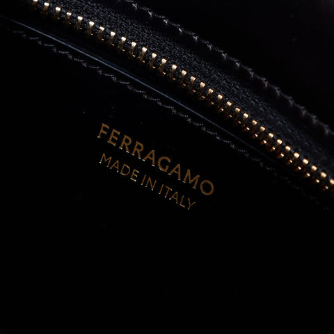Salvatore Ferragamo 2WAY Gancini Handbag black WS14662