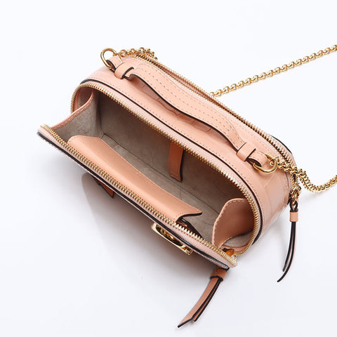 Chloe Logo Camera Vanity 2WAY Shoulder Bag pink WS14663