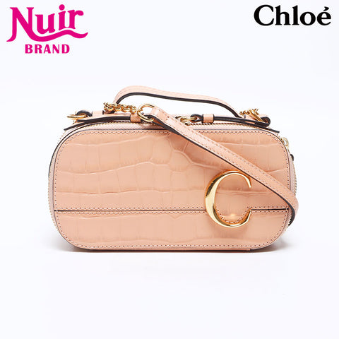 Chloe Logo Camera Vanity 2WAY Shoulder Bag pink WS14663