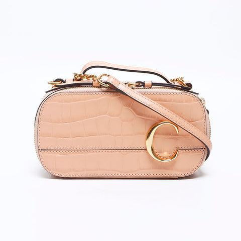 Chloe Logo Camera Vanity 2WAY Shoulder Bag pink WS14663