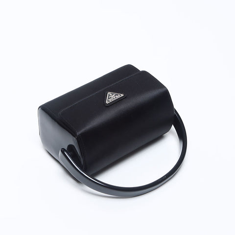プラダ PRADA サテン ミニ バニティ ハンドバッグ ブラック WS14664