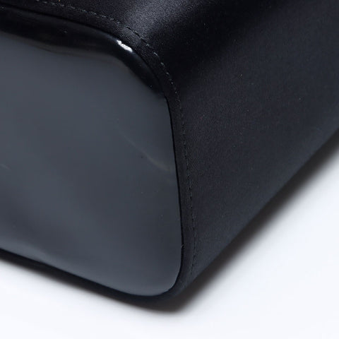 プラダ PRADA サテン ミニ バニティ ハンドバッグ ブラック WS14664