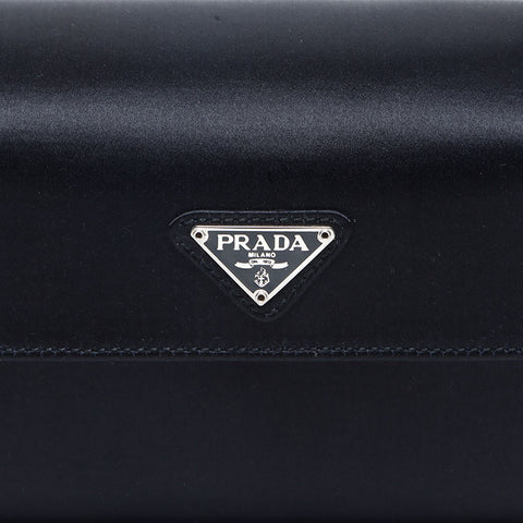 プラダ PRADA サテン ミニ バニティ ハンドバッグ ブラック WS14664