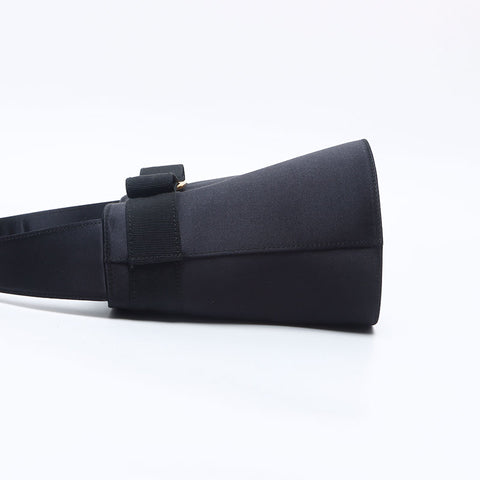 サルヴァトーレフェラガモ Salvatore Ferragamo ヴァラ サテン バケツ型 ハンドバッグ ブラック WS14668