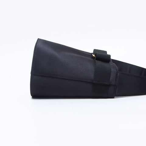 サルヴァトーレフェラガモ Salvatore Ferragamo ヴァラ サテン バケツ型 ハンドバッグ ブラック WS14668