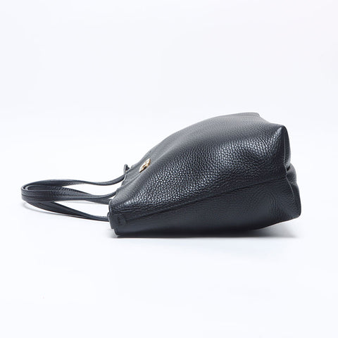 Salvatore Ferragamo Gancini leather Tote Bag black WS14673