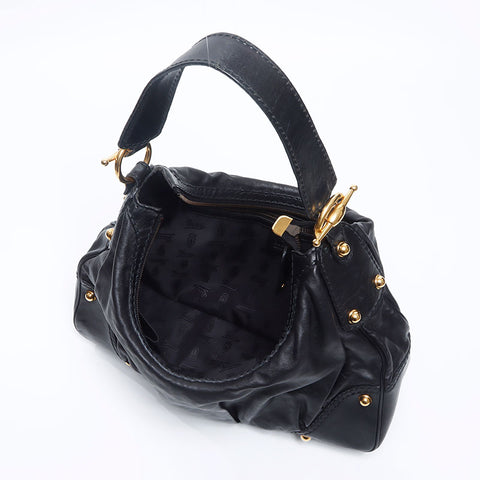 GUCCI leather Shoulder Bag black WS14674