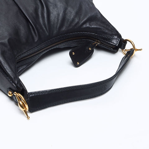 GUCCI leather Shoulder Bag black WS14674
