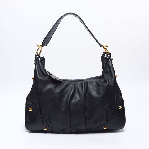 GUCCI leather Shoulder Bag black WS14674