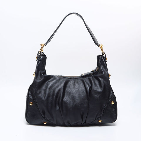 GUCCI leather Shoulder Bag black WS14674