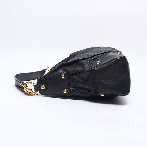 GUCCI leather Shoulder Bag black WS14674
