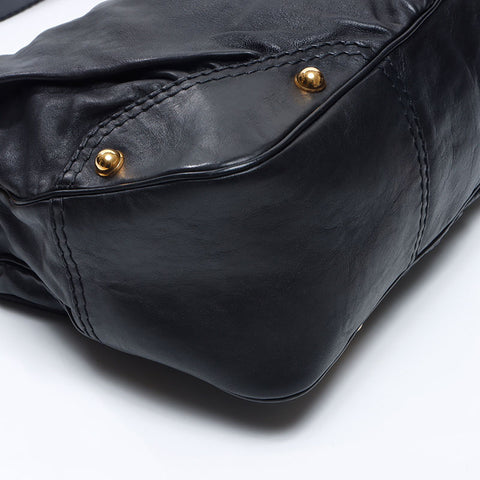 GUCCI leather Shoulder Bag black WS14674