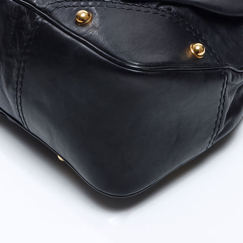 GUCCI leather Shoulder Bag black WS14674