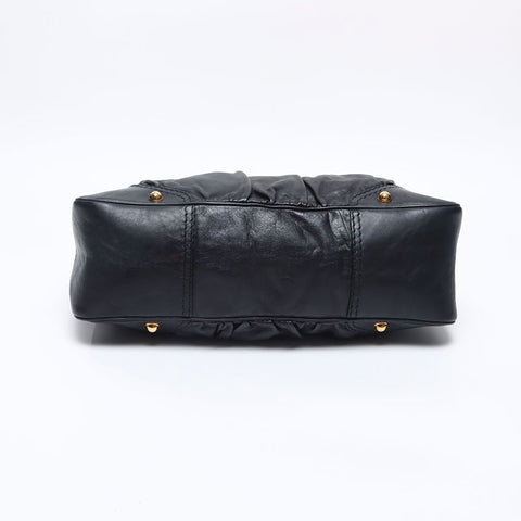 GUCCI leather Shoulder Bag black WS14674
