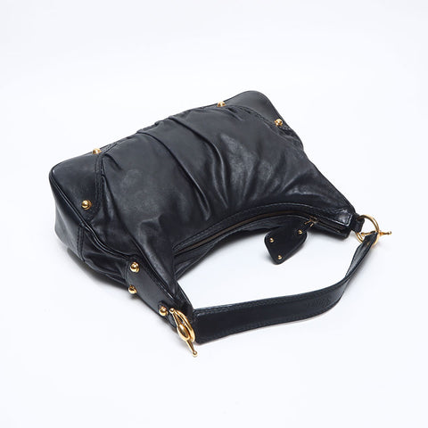 GUCCI leather Shoulder Bag black WS14674