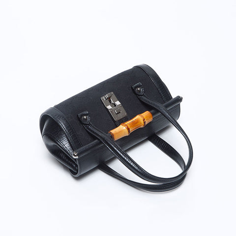 グッチ GUCCI GGキャンバス バンブー ミニ ハンドバッグ ブラック WS14675