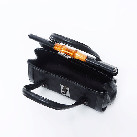 グッチ GUCCI GGキャンバス バンブー ミニ ハンドバッグ ブラック WS14675