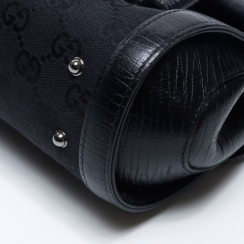 グッチ GUCCI GGキャンバス バンブー ミニ ハンドバッグ ブラック WS14675