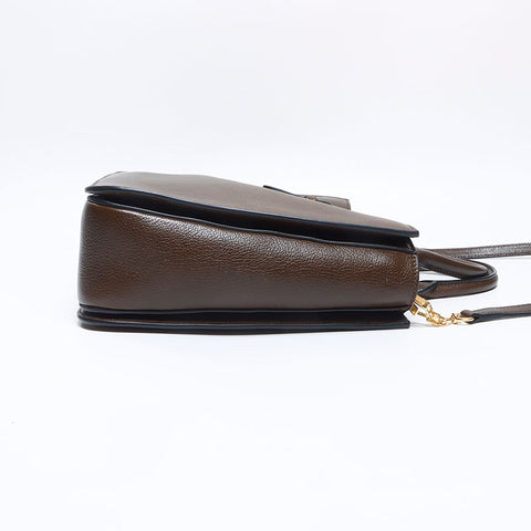 Miu Miu 2WAY Madras Handbag Brown WS14676