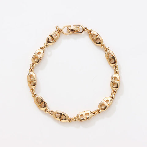 Christian Dior CD logo Chain motif bracelet gold WS14680