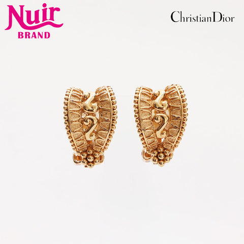Christian Dior Arabesque motif Earring gold WS14681