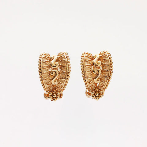 Christian Dior Arabesque motif Earring gold WS14681
