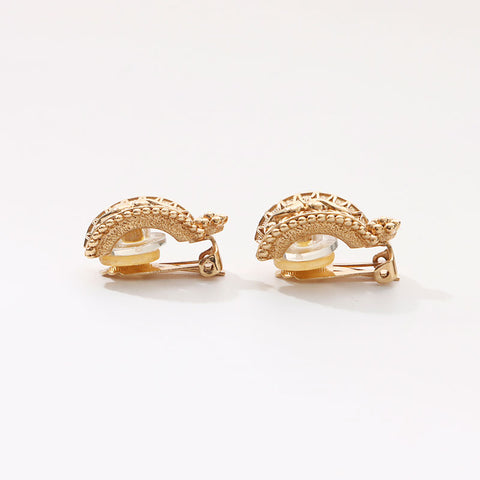 Christian Dior Arabesque motif Earring gold WS14681