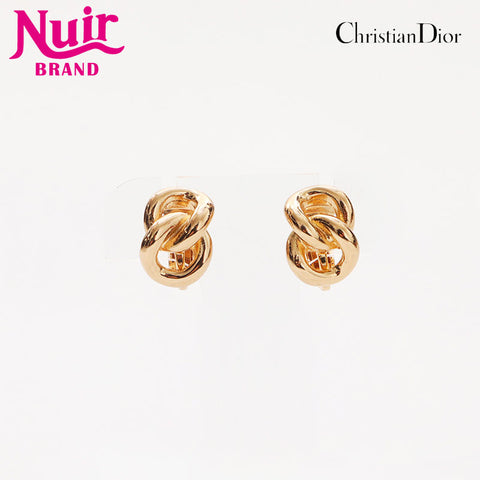 Christian Dior Chain motif Earring gold WS14682
