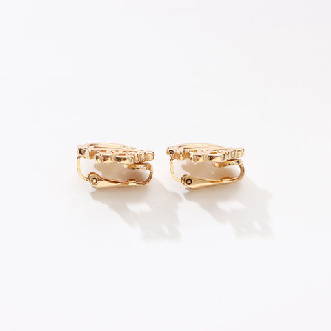 Christian Dior Logo Emblem Motif Earring gold WS14683