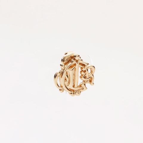 Christian Dior Logo Emblem Motif Earring gold WS14683