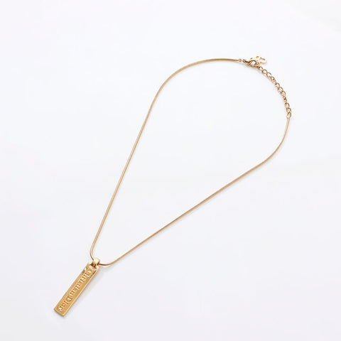 Christian Dior Christian Dior letter tablet Necklace gold WS14685