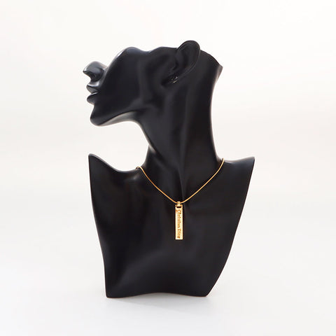 Christian Dior Christian Dior letter tablet Necklace gold WS14685