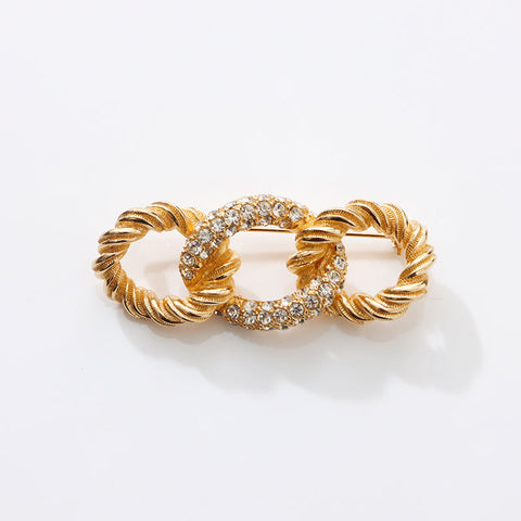 クリスチャンディオール Christian Dior ラインストーン 結び目