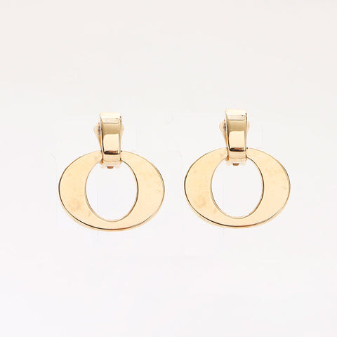 Christian Dior Logo motif Earring gold WS14693