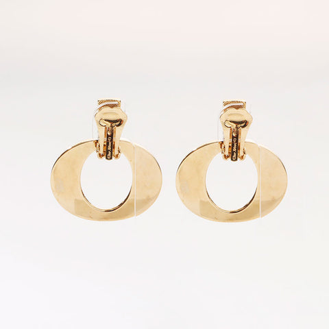 Christian Dior Logo motif Earring gold WS14693