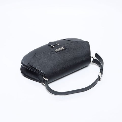 BURBERRY leather Shoulder Bag black WS14696