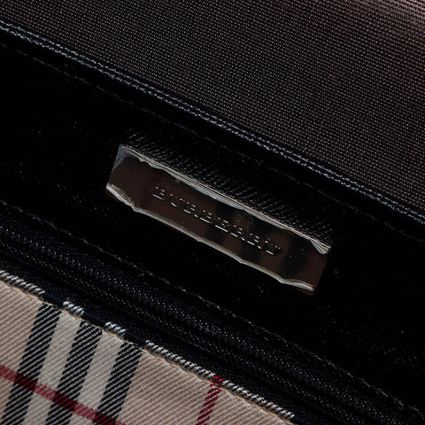 BURBERRY leather Shoulder Bag black WS14696