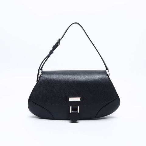 BURBERRY leather Shoulder Bag black WS14696
