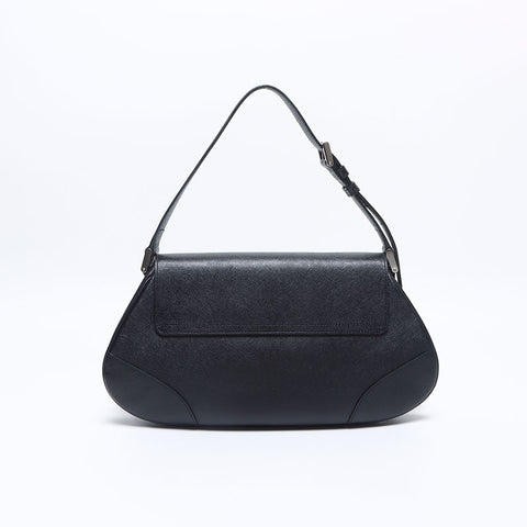 BURBERRY leather Shoulder Bag black WS14696